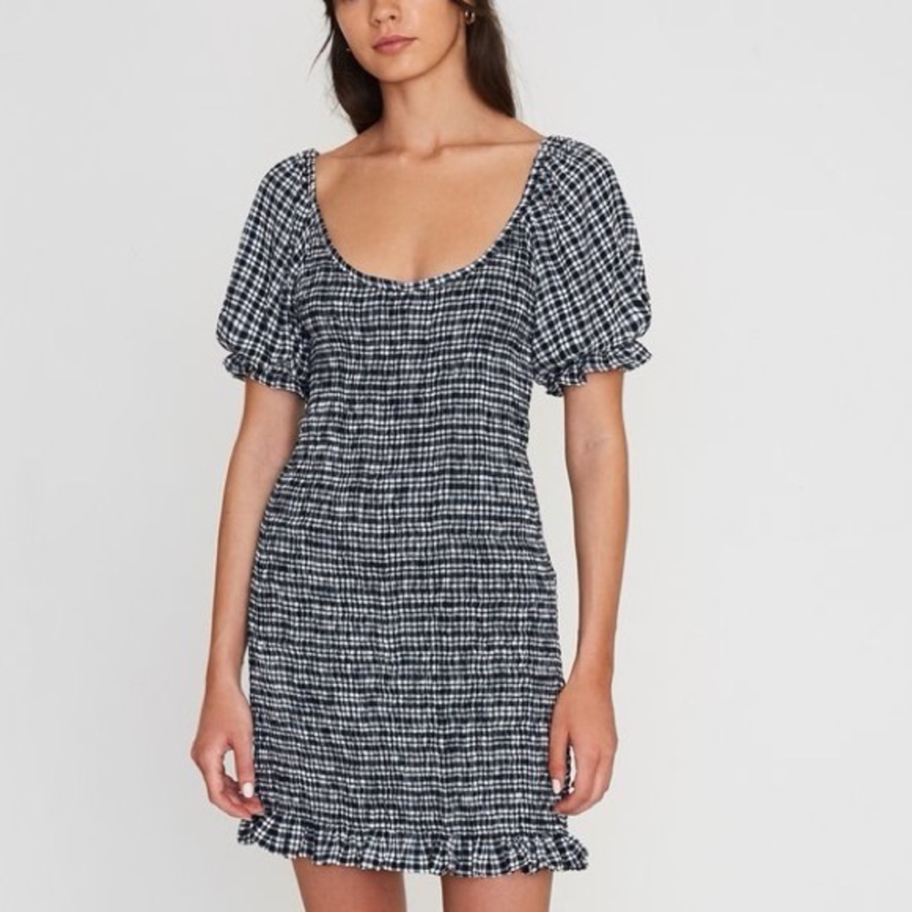 Faithfull the Brand Milia Smocked Mini Dress